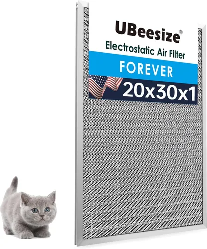 Vista 35 de UBeesize - Filtro de aire reutilizable de 20 x 20 x 1 pulgadas, lavable, MERV 8, permanente, electrostático, para aire acondicionado y HVAC