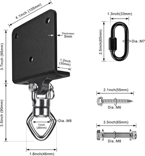 Vista 7 de SELEWARE Colgador de Saco de Boxeo de Servicio Pesado y Abrazadera de Viga para Boxeo, Muay Thai, MMA E. Beam Mount Percha para saco de boxeo