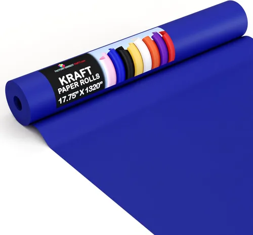 Vista 27 de Crown Display Rollo de papel kraft negro de 17.75 x 1320 pulgadas (110 pies), papel de regalo kraft perfecto como papel de envío, rollo de papel