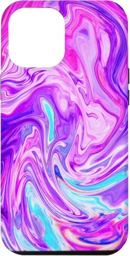 Vista 6 de Funda de gradiente de color tormenta rosa púrpura abstracto para iPhone 15