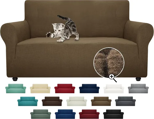 Vista 86 de ZNSAYOTX Funda súper elástica para silla (30"-47"), nuevas fundas de silla a rayas para sala de estar, aptas para perros y mascotas, protector