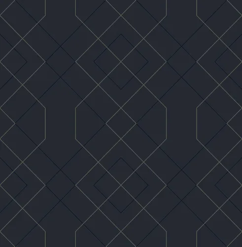 Vista 5 de Scott Living 2964-25911 Ballard Teal Geometric Papel pintado Gris