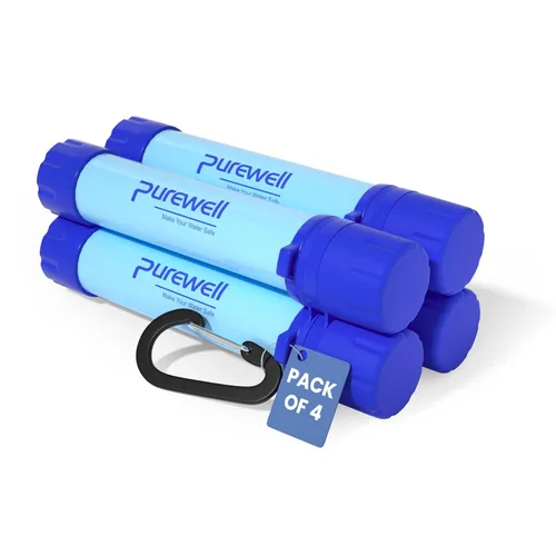 Vista 10 de Purewell Filtro de agua al aire libre Filtración de agua personal Paja de emergencia Equipo de supervivencia Purificador de agua para acampar
