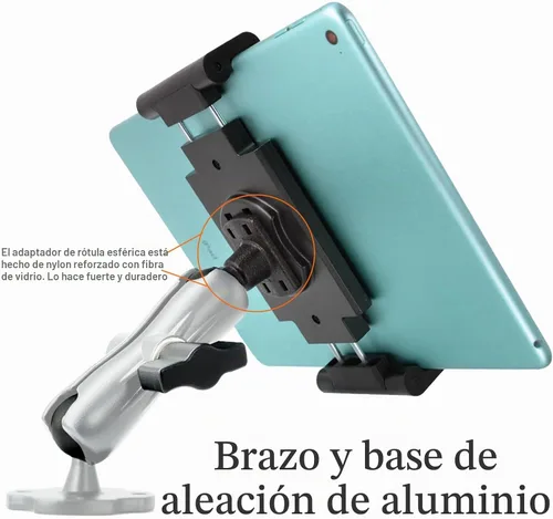 Vista 2 de VAUBORTTI Base de taladro de aluminio resistente para tableta, para tablet iPad Pro/Mini, soporte para iPad Pro/Mini, soporte para iPad Pro y Mini