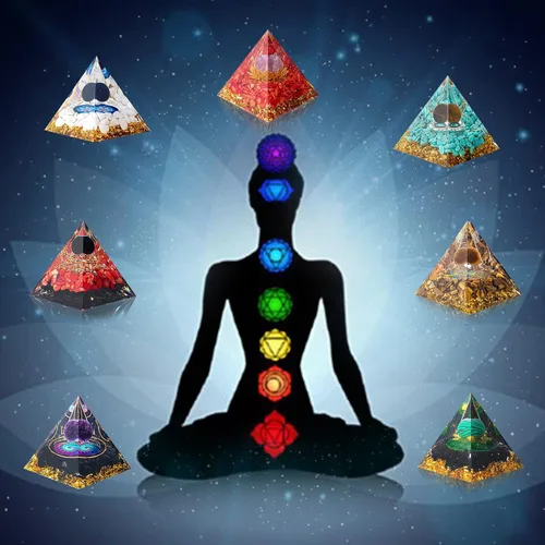 Vista 9 de Orgone Pyramid Crystal Healing Stone Energy Generator Healing Crystals Chakra Crystal Healing Meditation Crystal Sphere Orgonite Crystal Pyramid