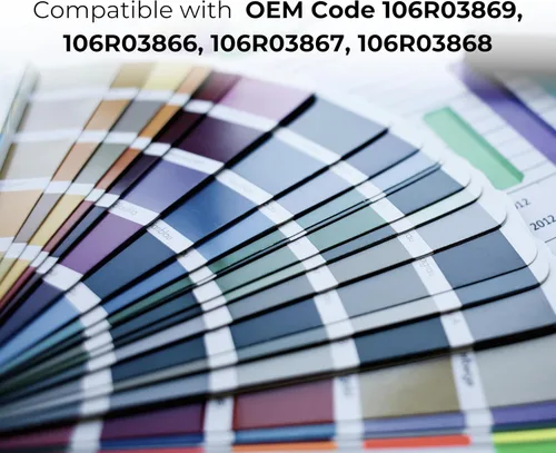 Vista 5 de Toner Pros Xerox Versalink 106R03869, 106R03866, 106R03867, 106R03868 - Cartucho de tóner remanufacturado – Reemplazo de rendimiento extra alto