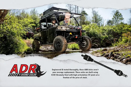 Vista 3 de SuperATV Eje delantero ADR resistente para Polaris Ranger 1000 / XP 1000 (ver ajuste) 1 eje delantero Hecho de acero cromado Eje rentable