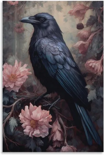 Vista 36 de HHGaoArt Lienzo gótico para pared, póster de fantasmas de Halloween, imagen espeluznante en lienzo