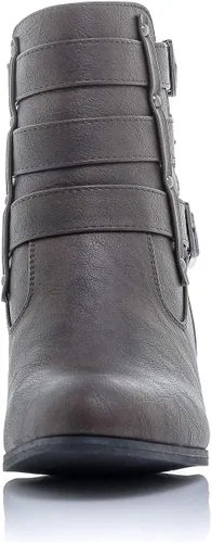 Vista 4 de Botines Payton con cremallera lateral y tacón alto para mujer