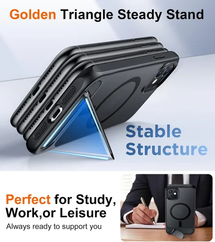 Vista 3 de Funda para iPhone 11 con compatibilidad magnética, [Soporte invisible incorporado][Compatible con MagSafe]