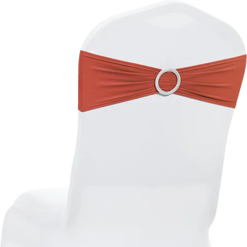Vista 33 de MDS® Paquete de 10 bandas de elastano para silla con hebilla deslizante para decoración de bodas y eventos, bandas elásticas reutilizables