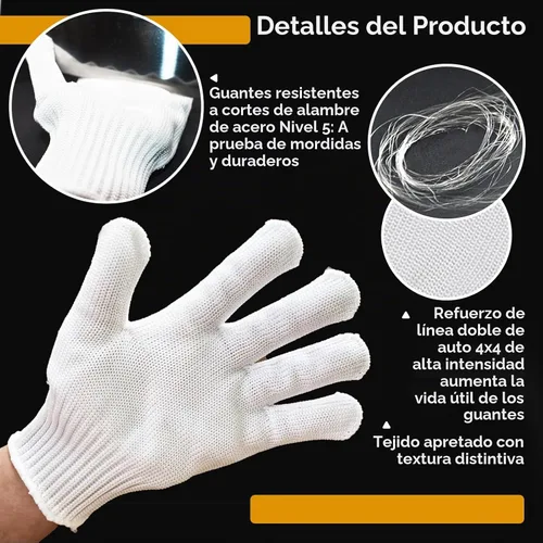 Vista 3 de QBLEEV 1 Pair Bird Handling Anti-Bite Gloves, Small Animal Bite Proof Gloves for Training