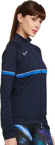 Vista 2 de Nike Chaqueta Dri-FIT Academy Track para mujer, color obsidianablanco, talla L, marino