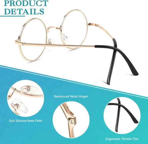Vista 13 de CGID Gafas de sol unisex polarizadas redondas E01 Lennon
