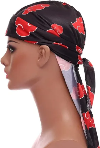 Vista 2 de Akatsuki Red Cloud Silky Durag