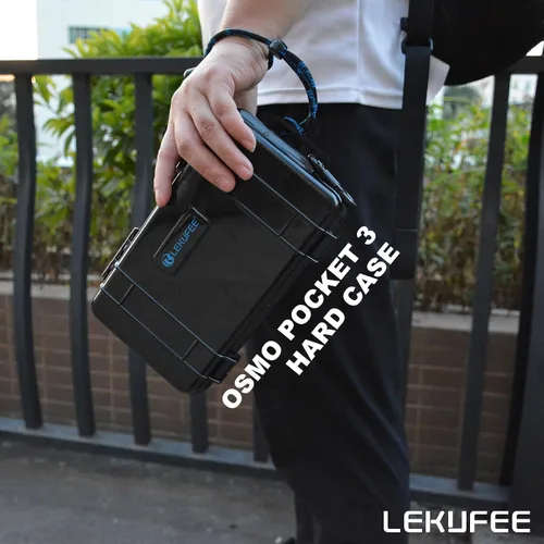Vista 7 de Lekufee Estuche Rígido Impermeable de Viaje Compatible con DJI Osmo Pocket 3/Combo Creador/Combo de Expansión de Potencia/Cámara de Video DJI Pocket