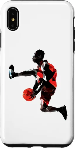 Vista 7 de Funda de baloncesto retro para iPhone 15 con diseño de jugador de baloncesto