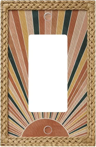 Vista 174 de Cubiertas de Interruptor de Luz Artísticas Decorativas Boho Figura Abstracta Interruptor de Pared Único Placa de Interruptor Decorativo Placa
