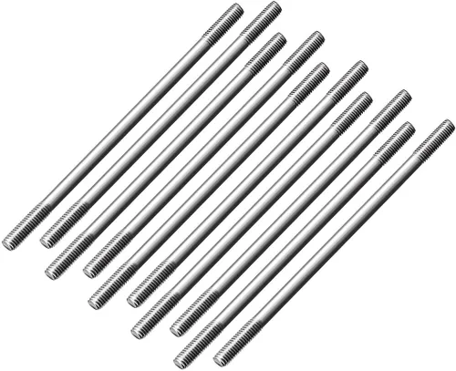 Vista 8 de uxcell M3x25mm Conector Varilla de Acero Inoxidable Varillaje de Varilla, para RC Barco, Coche, Avión, Helicóptero, 10pcs