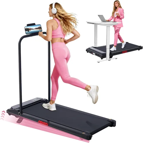 Vista 10 de Portable Walking Pad Treadmill with Incline, Small Walking Pad with Handle Bar, Treadmills for Home Small Space, 3.0HP Electric Small Mini Treadmill