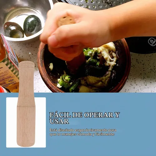 Vista 9 de Muddler de madera para cócteles de 6.8 pulgadas – Herramienta profesional de barra de madera para bebidas de frutas Mojitos – Bartender Mashing