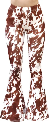 Vista 8 de Daisy Del Sol - Pantalones de yoga cómodos y elásticos de cintura alta, estilo boho de los 70 con parte inferior acampanada Baya