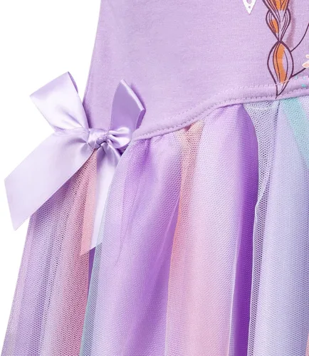 Vista 4 de Disney Frozen Elsa Anna - Vestido para niñas pequeñas y grandes