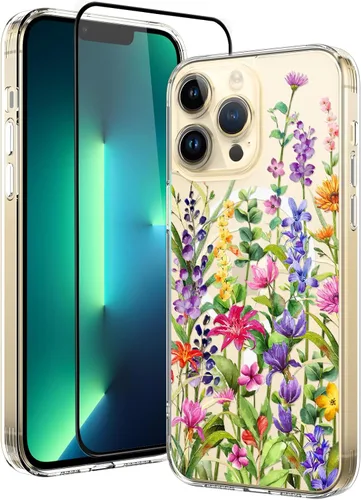 Vista 32 de OOK Magnetic for iPhone 17 Case Clear Pretty Flower Girls Women [Not Yellowing][Screen Protector] [ MagSafe Compatible] with Full Camera Lens
