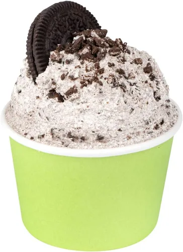 Vista 48 de Restaurantware Coppetta - Vasos de postre de 3 onzas, 50 tazas desechables para helado, tapas se venden por separado, cuencos de papel a cuadros