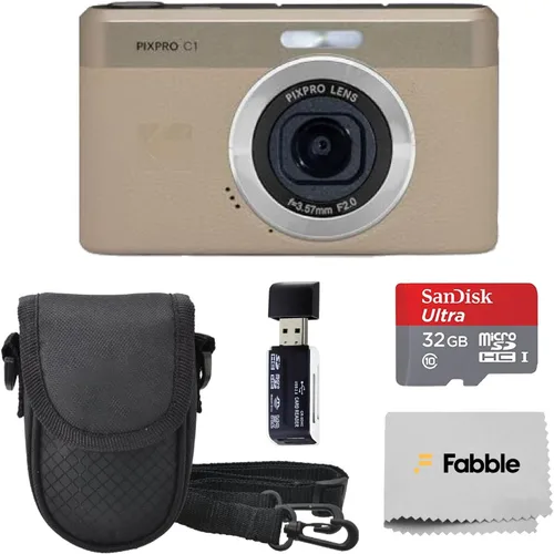 Vista 8 de Kodak PIXPRO C1 - Cámara digital compacta (negro) con tarjeta microSDHC de 32 GB, funda protectora para cámara, lector de tarjetas USB de alta