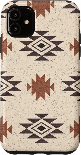 Vista 8 de Funda rústica para iPhone 17 con patrón azteca estilo bohemio occidental