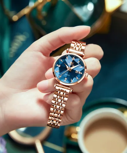 Vista 6 de OLEVS Small Face Women Watch Business Dress Stainless Steel Quartz Watches Diamond Roman Numerals 30M Waterproof Ladies Watches with Date