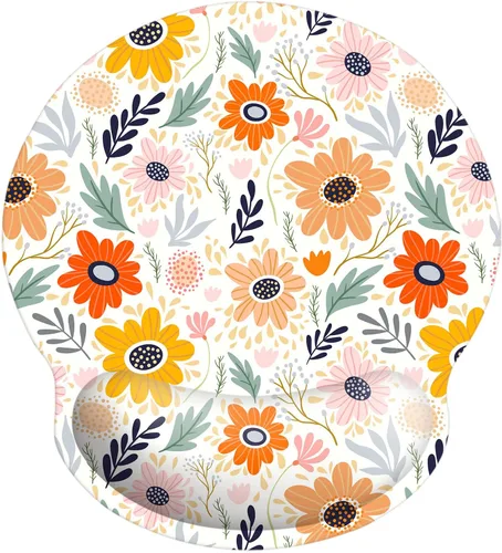 Vista 14 de Alfombrilla ergonómica de espuma viscoelástica para mouse con soporte de muñeca, cómoda alfombrilla acolchada de 9 x 10 pulgadas, alfombrilla