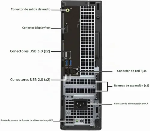 Vista 3 de Dell Computadora de escritorio OptiPlex 3040 SFF, Quad-Core i5-6500 hasta 3.6 GHz, 8 GB de RAM, 256 GB SSD, teclado y mouse, WiFi, BT, Windows 11