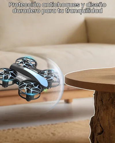 Vista 5 de SIMREX Mini dron para niños con giro de 360° y luces LED, cuadricóptero a control remoto, retención de altitud, despegue/aterrizaje con una tecla, 3