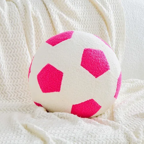 Vista 10 de Uvvyui Almohada de fútbol de fútbol, redonda, estética, decoración del hogar, almohada decorativa suave para fútbol, pelota deportiva, almohadas