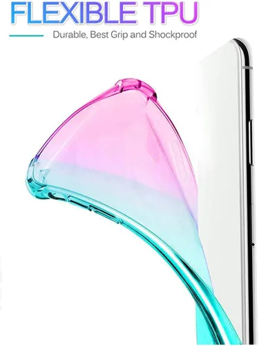 Vista 2 de Funda para Redmi Note 11 Pro 5G/Redmi Note 11E Pro, funda transparente para teléfono con degradado, delgada, antiarañazos, flexible, funda
