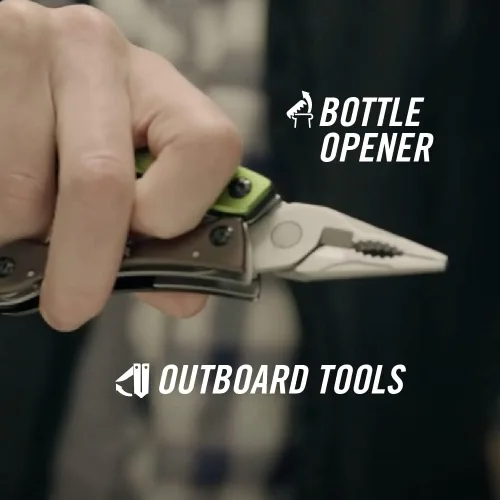 Vista 6 de Gerber Gear Crucial Multitool EDC Cuchillo de bolsillo con alicates de punta de aguja y clip, azul