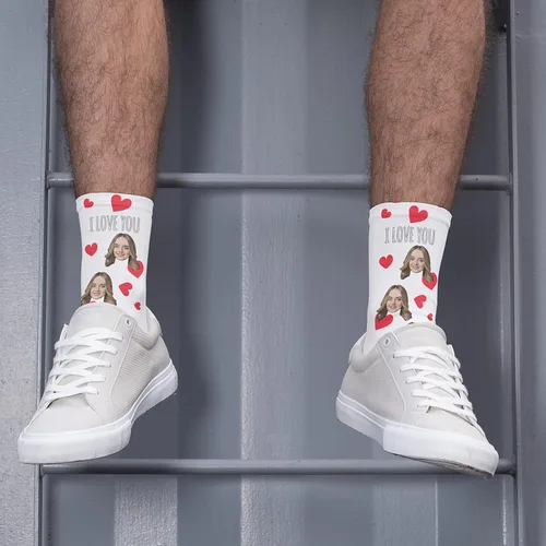 Vista 6 de Calcetines con fotos personalizados actualizados con caras - Imprime tu imagen, foto - Regalos divertidos personalizados para hombres y mujeres
