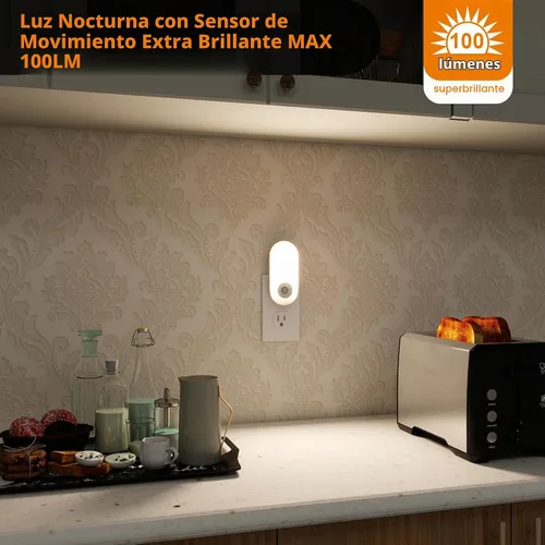 Vista 4 de Dawnrise Luces nocturnas brillantes que se enchufan en la pared, sensor