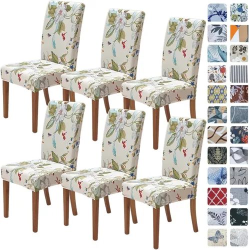 Vista 91 de SPRINGRICO Juego de 4 fundas para sillas de comedor, fundas elásticas para sillas de comedor, de elastano lavables, fundas para sillas Parsons