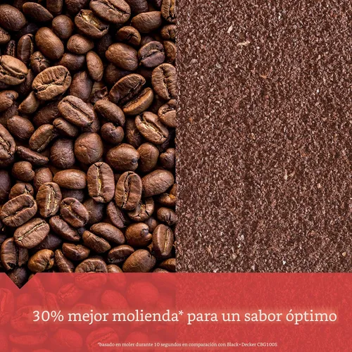 Vista 2 de BLACK+DECKER Molinillo de café One Touch, capacidad de grano de café de 2/3 tazas, molinillo de especias, control de botón de un solo toque, 150