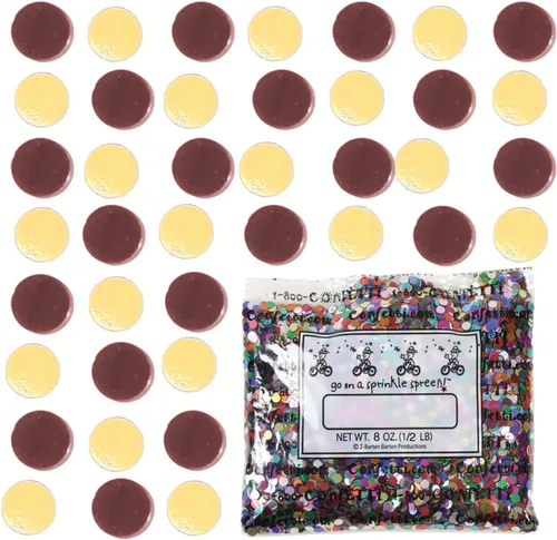 Vista 20 de Confetti Circle 1/4" Negro, Azul Marino Combo - 2 bolsas de media onza (1 oz) (8550/9971)