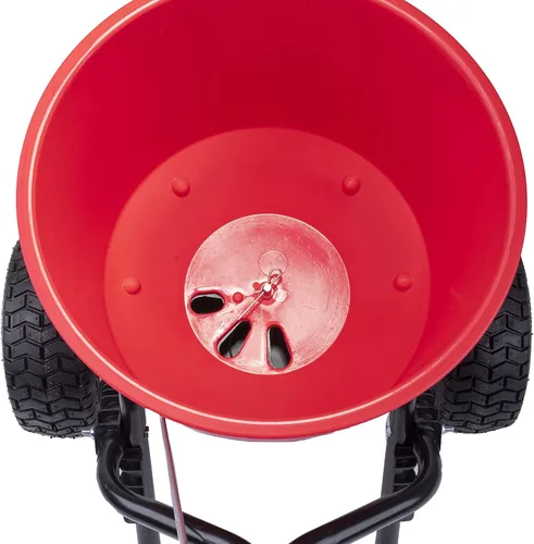 Vista 6 de Earthway 2600A-Plus - Esparcidor de fertilizante de transmisión de 40 libras (39.7 lbs), sembradora de jardín, esparcidor de sal con ruedas