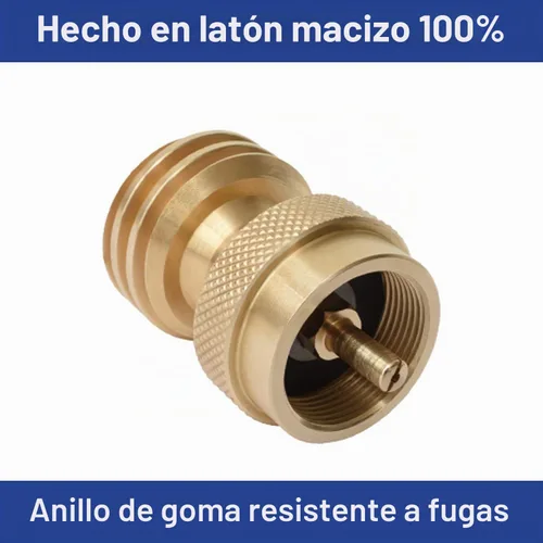 Vista 6 de Flame King Adaptador de propano de 20 libras a 1 libra: convertidor de latón macizo, QCC1/Tipo 1 & Compatible con POL, Conecte pequeños cilindros