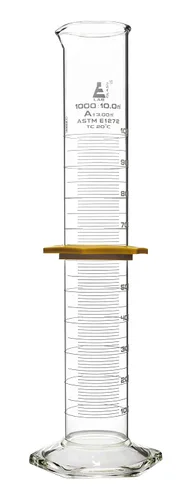 Vista 8 de Cilindro de medición, 0.3 fl oz - ASTM, tolerancia clase A ±0.0.3 fl oz - Collar protector, base hexagonal - Graduaciones blancas - Vidrio