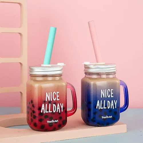 Vista 5 de ALINK Pajitas Boba de silicona reutilizables, pajitas extragrandes para batidos de té de burbujas para reventar perlas de tapioca, paquete de 4