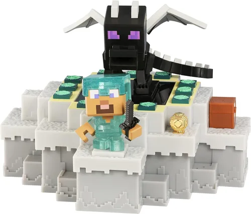 Vista 8 de Treasure X Minecraft Caves & Cliffs Ender Dragon. Personaje de mina y artesanía. Mina, descubre y crea con 20 niveles de aventura, encontrarás