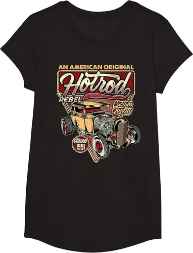 Vista 4 de Camiseta vintage Hot Rod Speed and Power para hombre Asphalt Grey