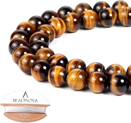 Vista 87 de Cuentas Beadnova redondas de ónix negro de 4 mm, sueltas, para hacer joyas (90-92 piezas)